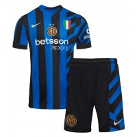 Inter Milan Alessandro Bastoni #95 Hemmaställ Barn 2024-25 Korta ärmar (+ Korta byxor)